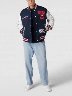 Auslauf ? Tommy ? Jeans College-Jacke Mit Label-Details - Marineblau ?